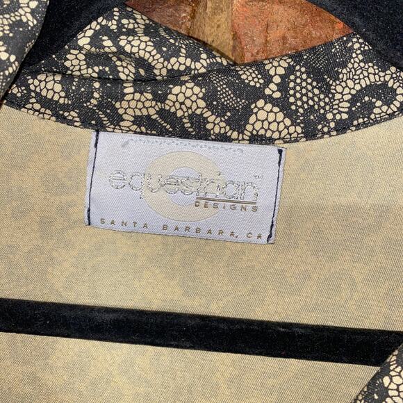 Equestrian Designs Vintage Lace Print Jacket & Pants Set Women's Size Medium - Picture 6 of 13